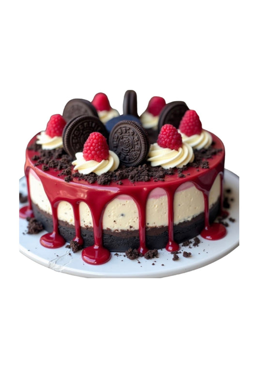Oreo hindbær cheesecake