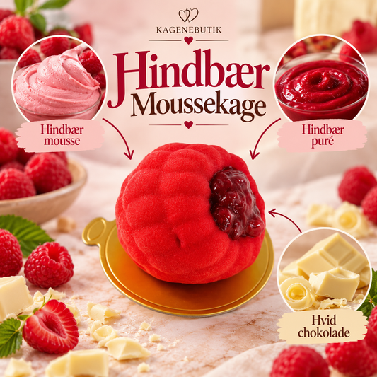 Hindbær moussekage